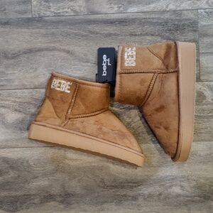 Bebe Girls Boots sz2 Suede Rhinestone NWT